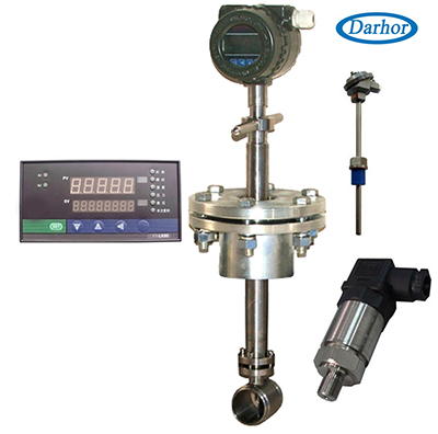 Insertion vortex flow sensor