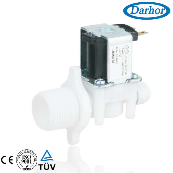 Small plastic solenoid valve