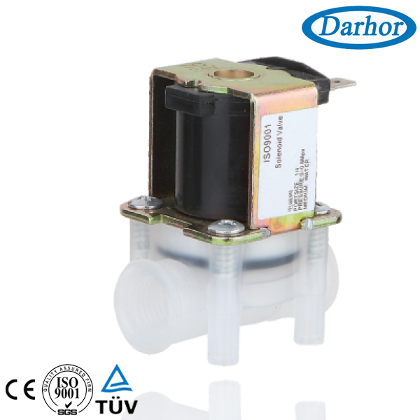 Small plastic solenoid valve