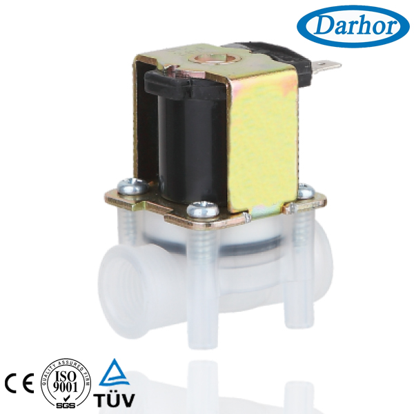 Small plastic solenoid valve