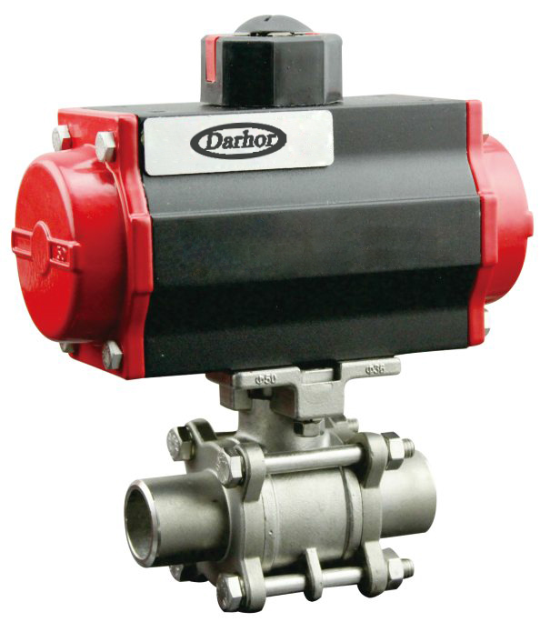 Pneumatic 3 Pieces Ball valve