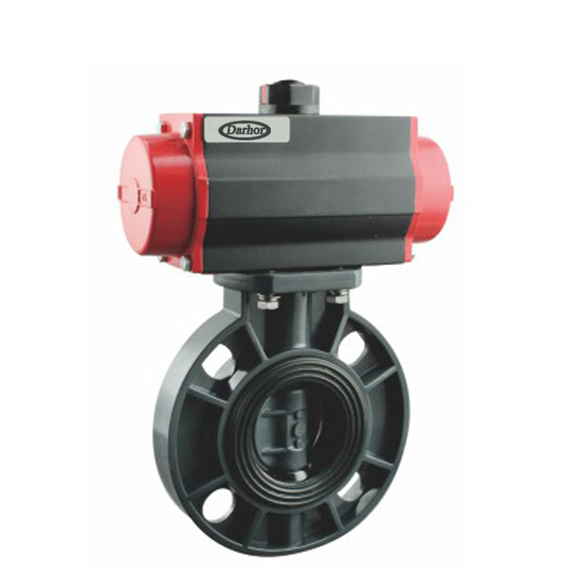 Pneumatic PVC Plastic Butterfly Valve