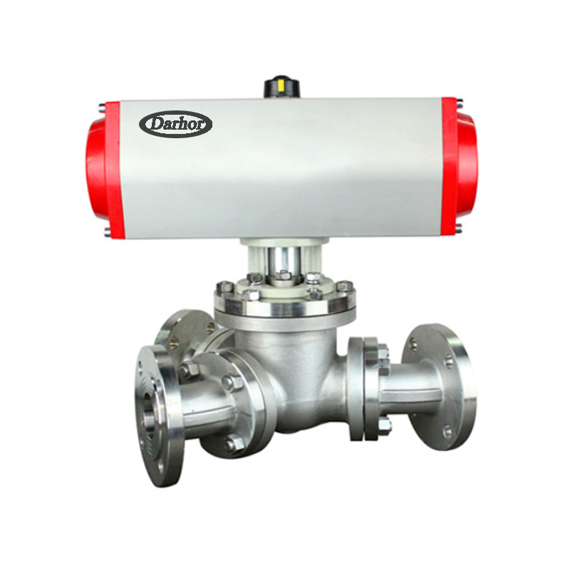 Pneumatic 3 way Y type Ball Valve