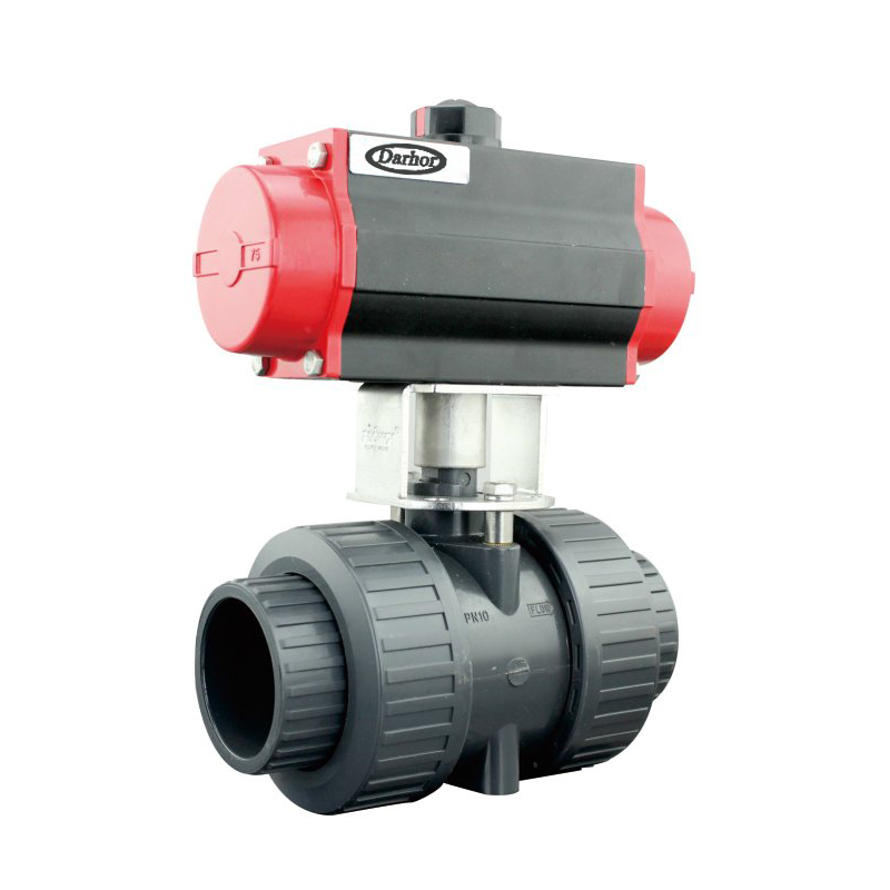 Pneumatic 2 way UPVC Plastic Ball Valve