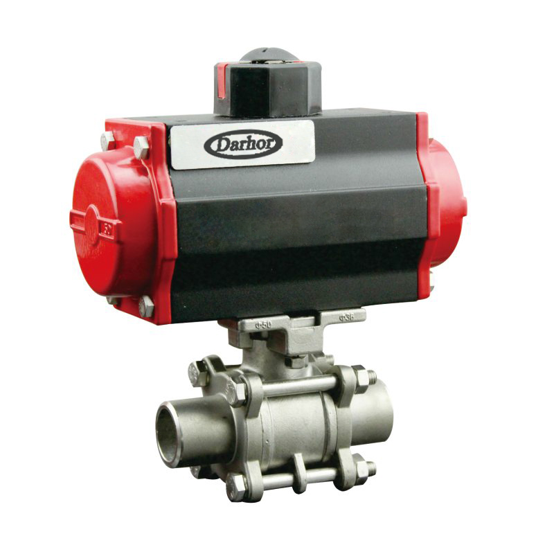 Pneumatic 2 way welded Ball Valve