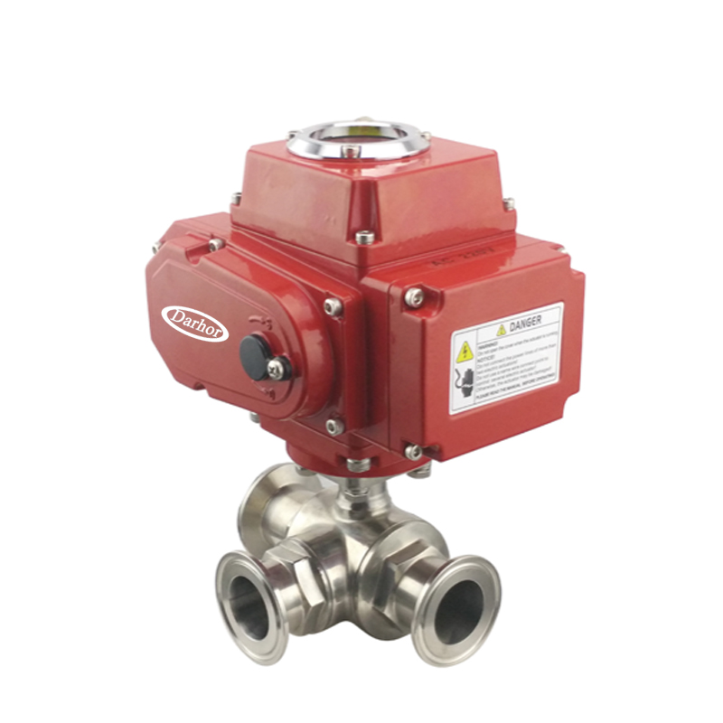 Electric 3 way Clamp Ball Valve